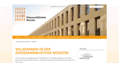 Desktop Screenshot of dioezesanbibliothek-muenster.de